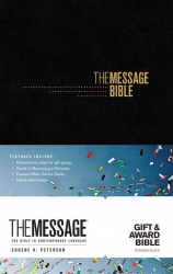 The Message Gift & Award Bible - Blk imitation leather